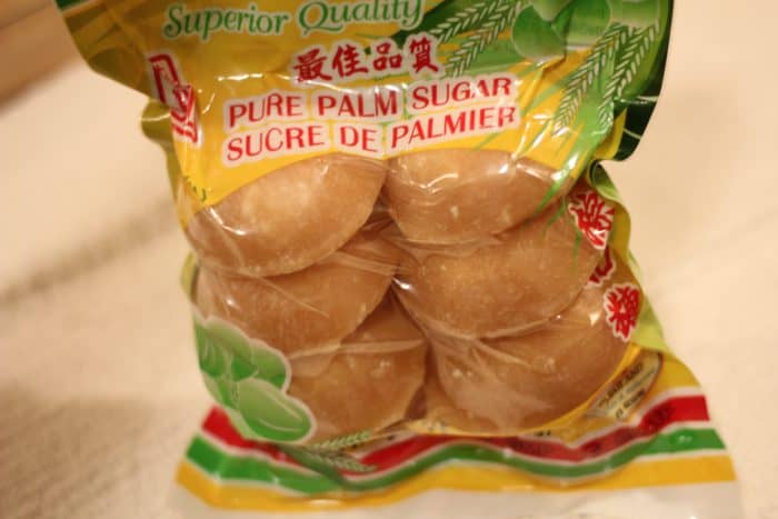 pure palm sugar in a package