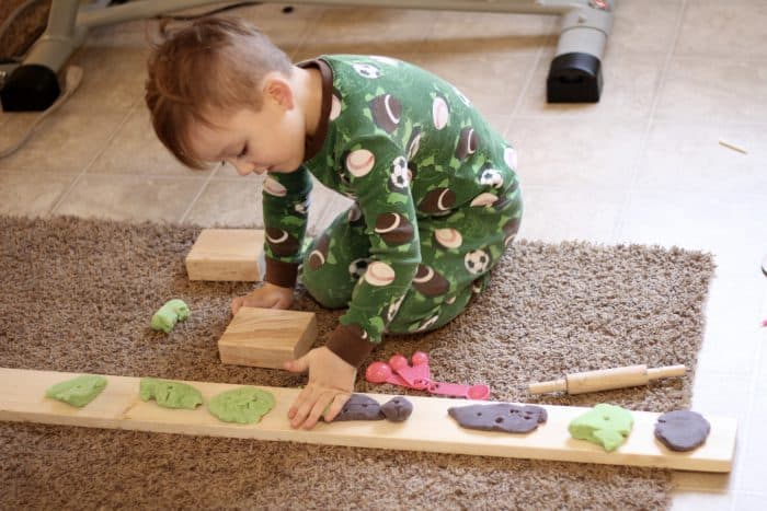 Play dough toddler activity