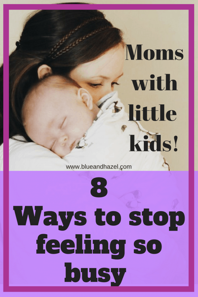 Pinterest image of a mother holding her baby: Tips for taking care of children and being less busy