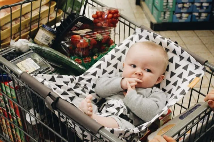 shopping with a baby