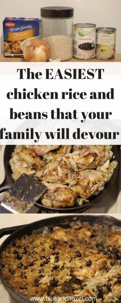 easy chicken rice and bean one pot meal