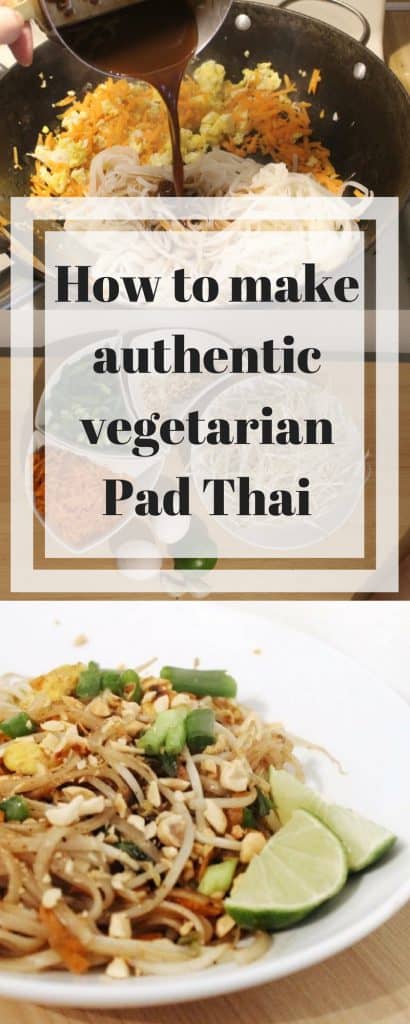 How to make authentic vegetarian Pad Thai at home // Learn to make Vegetarian Pad Thai and the sauce // Easy Pad Thai at home // How to make Thai food like at a restaurant and eat authentic Pad Thai with fresh ingredients! // #PadThai #blueandhazel #vegetarianthaifood #homecookedmeal