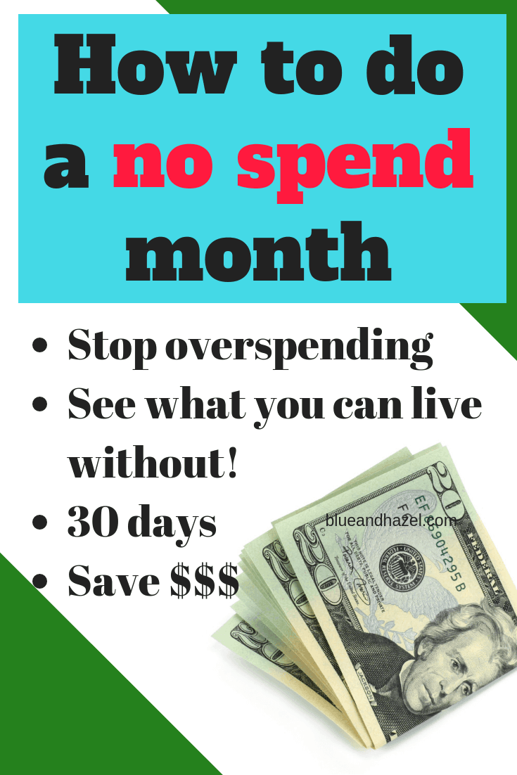 How to do a no spend month and save money now! This family of 5 saved hundreds by only buying gas and groceries while on a spending freeze for 30 days.