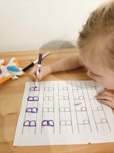 Teaching Preschoolers to Write Letters At Home – Blue and Hazel