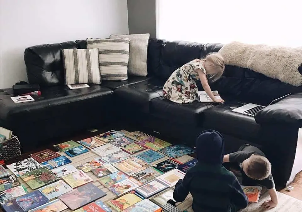 kids reading books instead of watching T.V.