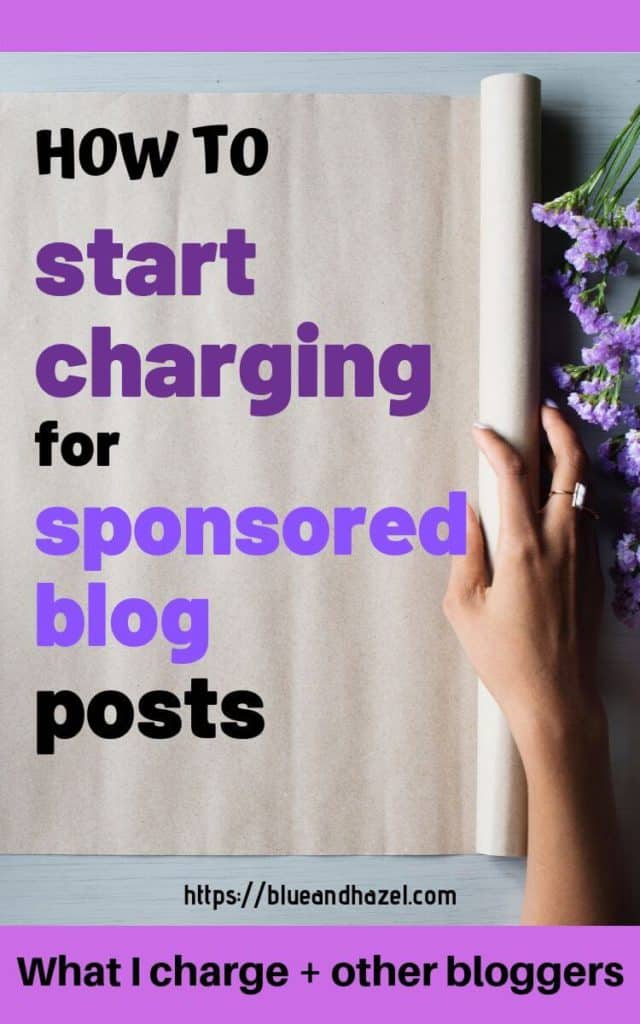 pinterest infographic for how to start charging brands for sponsored posts