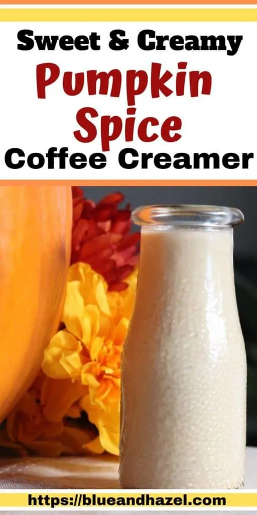 pumpkin spice coffee creamer in a glass