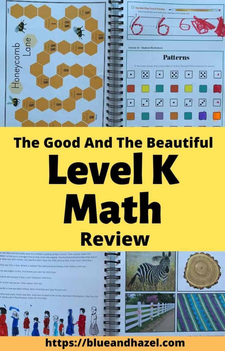 Level K Math Review From The Good And The Beautiful - Blue and Hazel
