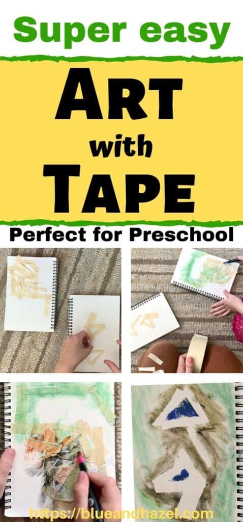 easy preschool tape resist art