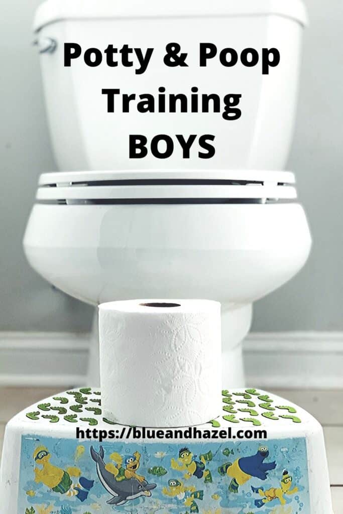 A white toilet with toilet paper on a toddler foot stool