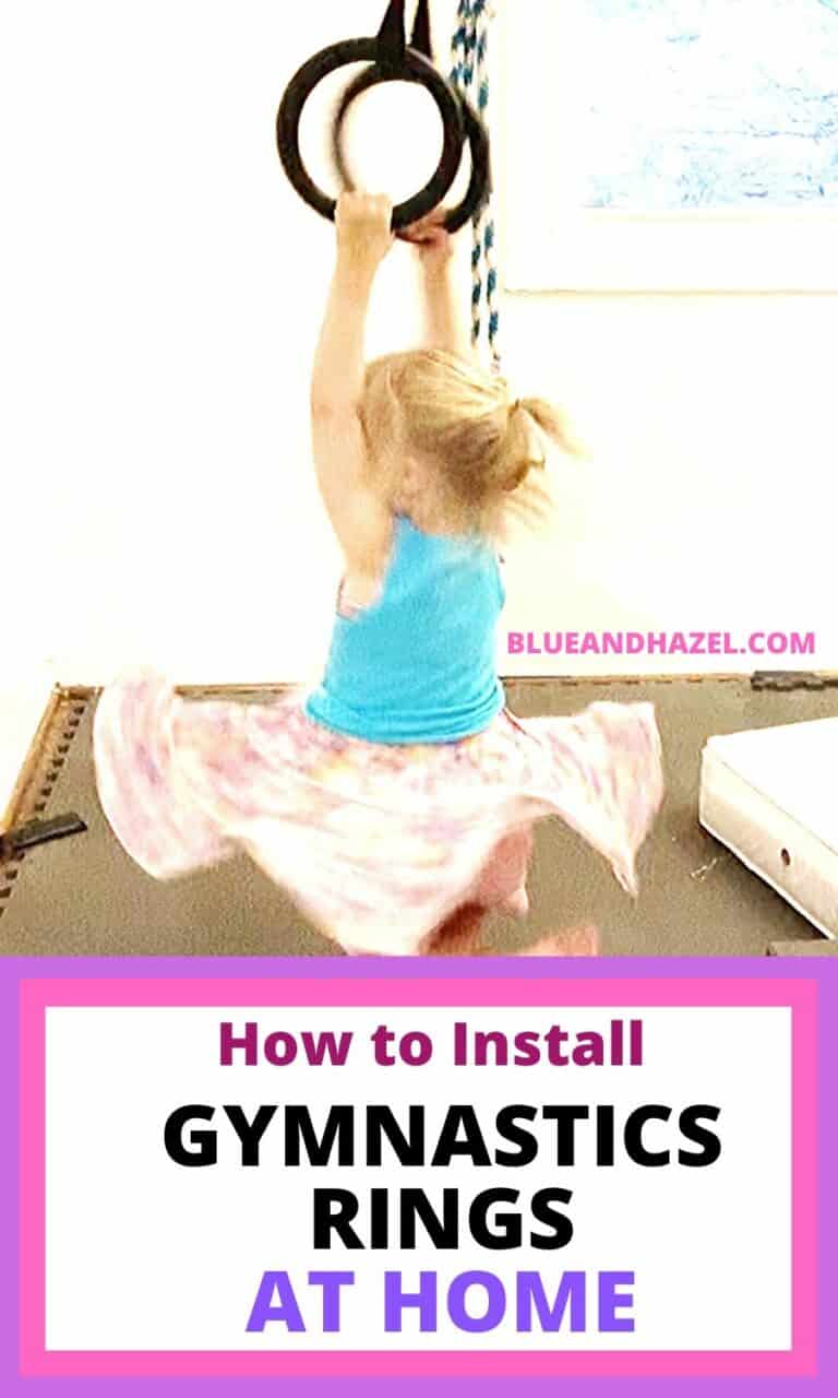 How To Install Indoor Gymnastics Rings For Toddlers Blue and Hazel