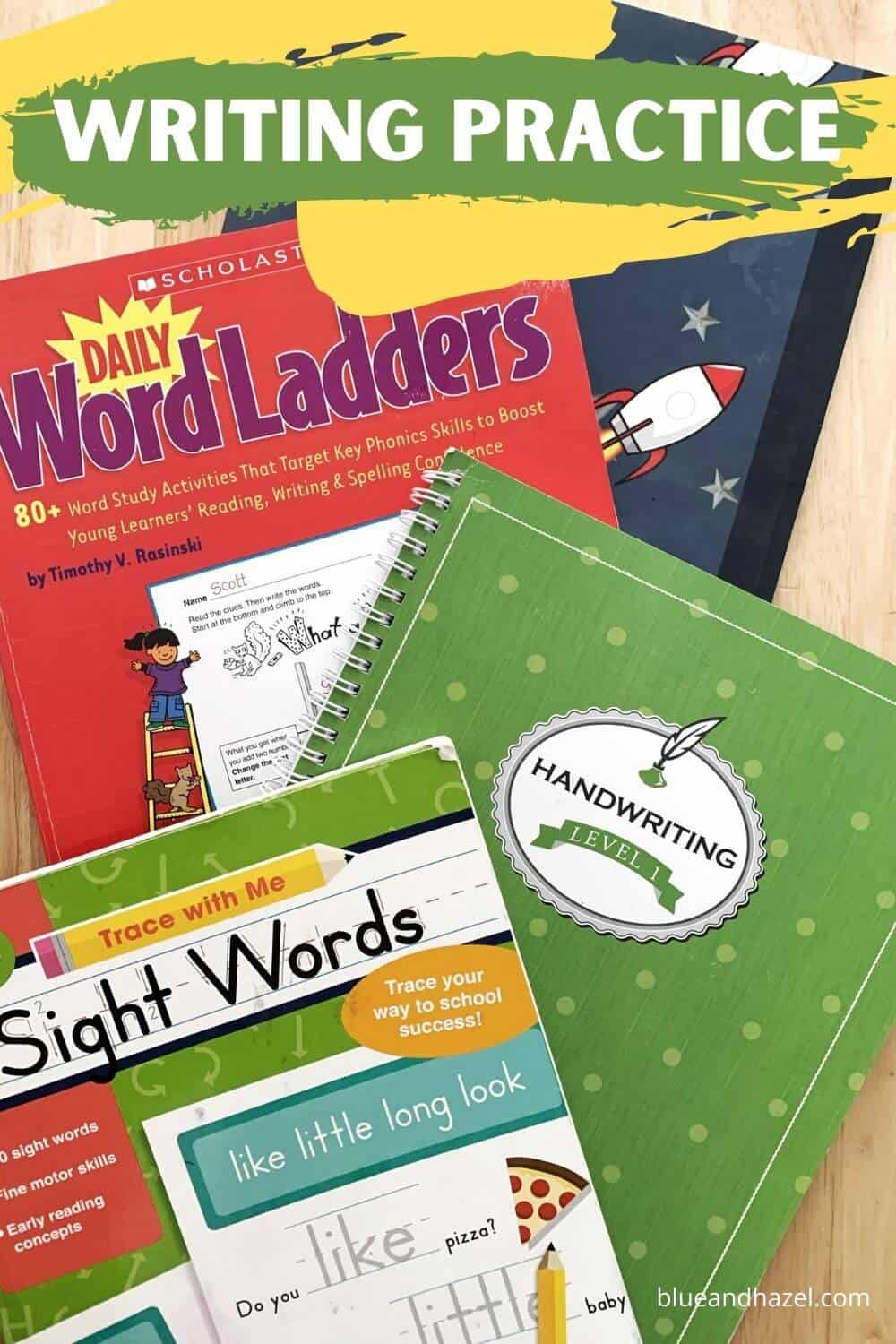 kindergarten and first grade writing practice workbooks