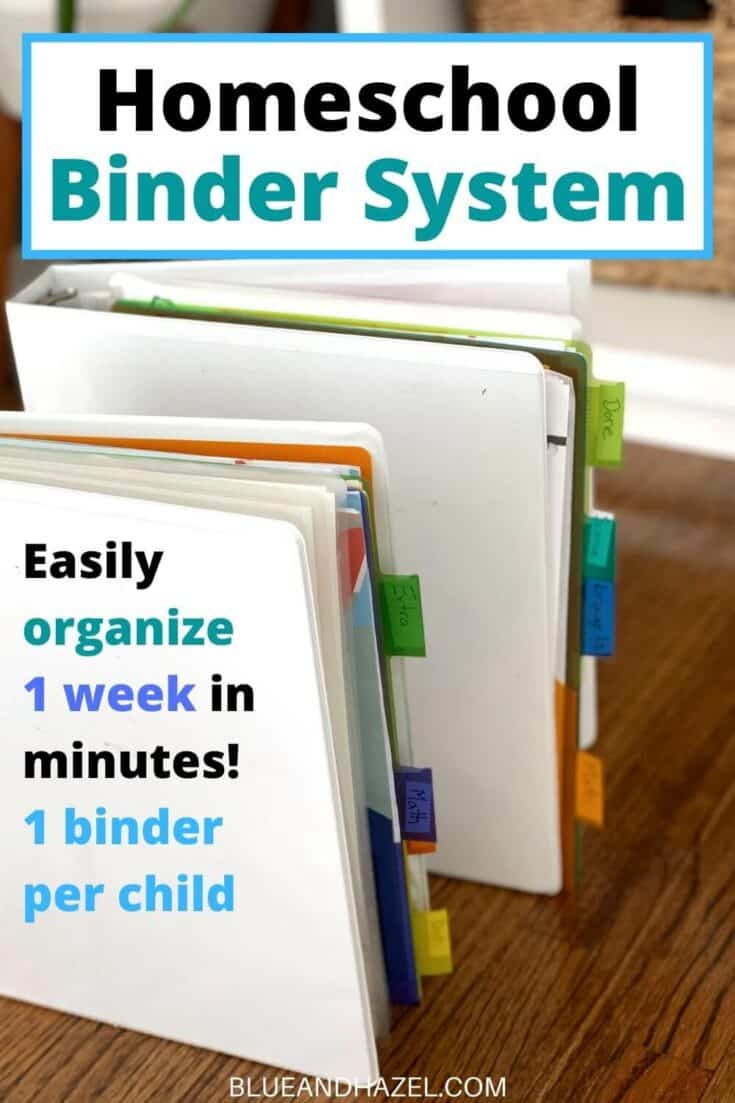 Our Weekly Binder System - Blue and Hazel