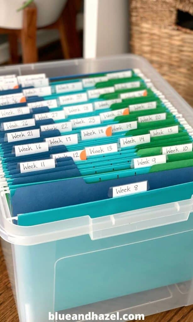 The Homeschool Crate System: Organizing 1 Year Of Curriculum - Blue and ...