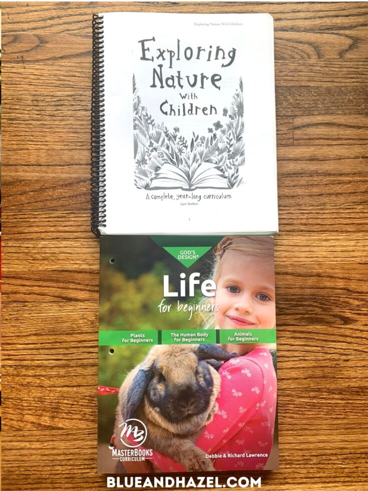 Exploring Nature With Children and Life for Beginners by Masterbooks science curriculums side by side