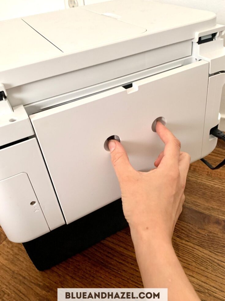 Accessing the back of the printer for paper jams for the Epson Ecotank ET- 3760