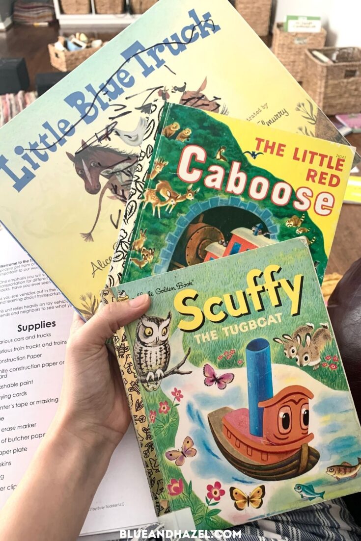 3 children's books from Busy Toddler's playing preschool curriculum.