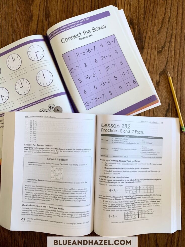 Math With Confidence -6 and -7 fact families in the teacher's guide. 