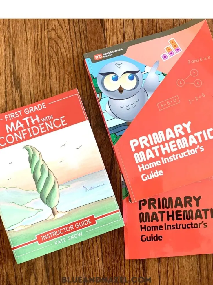 Math With Confidence Instructor's Guide next to 1A and 1B Home Instructor's Guides for Singapore Primary 2022
