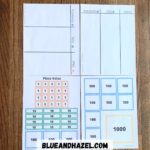 Place Value Chart Printable - Blue and Hazel