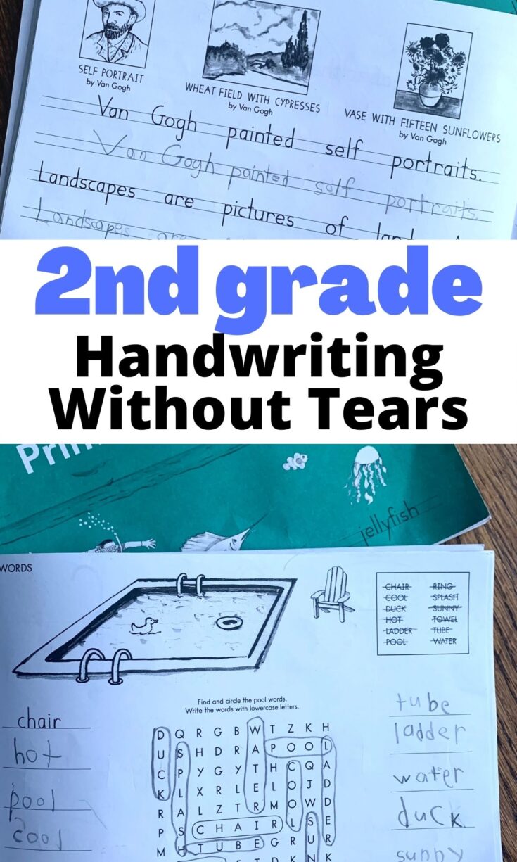 Inside the 2nd grade book of Handwriting Without Tears 