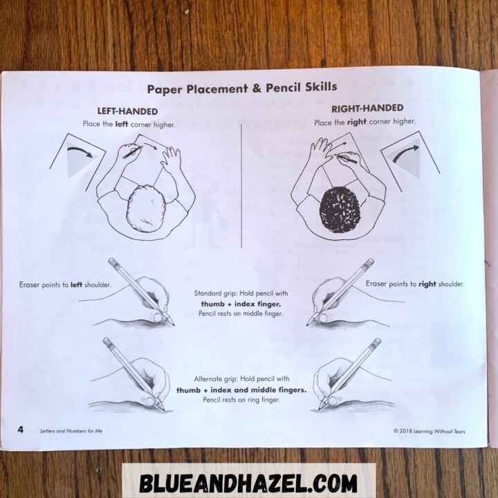 Paper and pencil holding techniques from Handwriting Without Tears