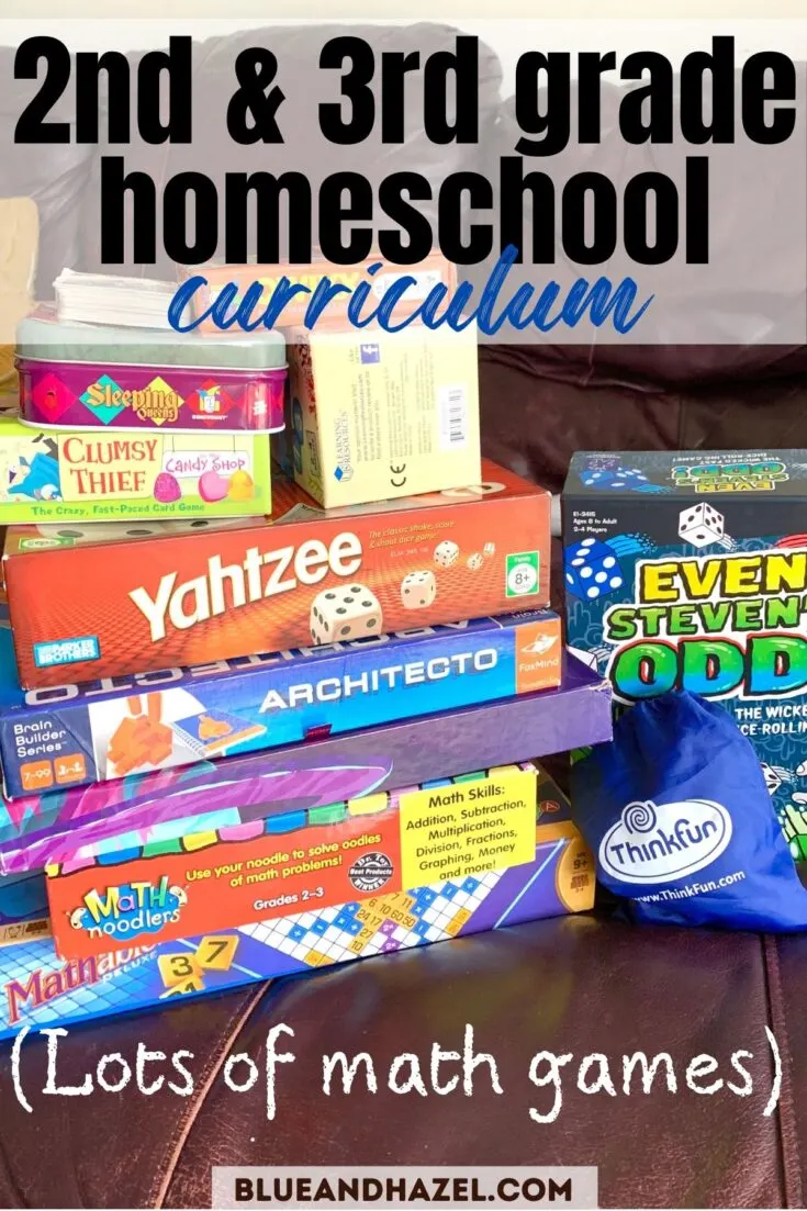 Math games used with our 1st, 2nd, and 3rd grade homeschool curriculum including Sums in Space, Mathable, Math Noodlers, Dice games, Even Stevens Odd, Sleeping Queens, Yatzee, Clumsy Thief, and more. 