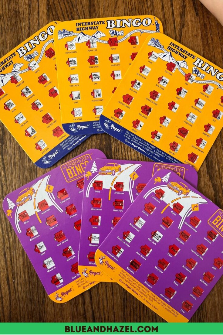 license plate bingo and interstate bingo boards